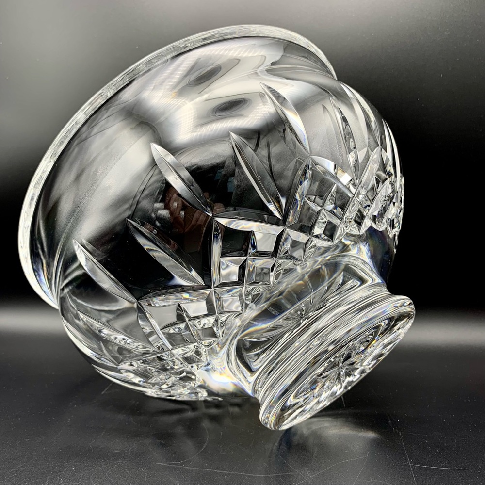 Waterford Crystal Lismore Footed Bowl 10” 8-LB Punch Bowl MSRP-$525 UNUSED EXLNT